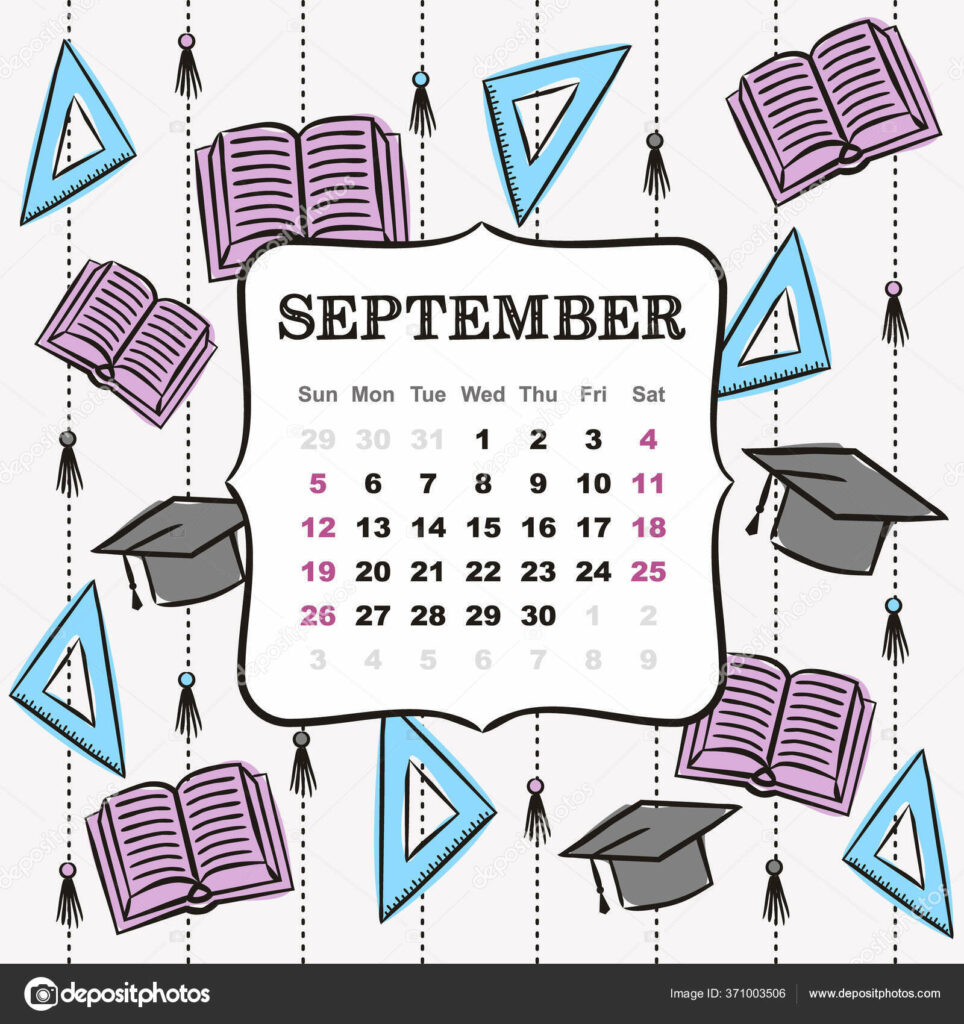 depositphotos 371003506 stock illustration thematic template calendar 2021 september